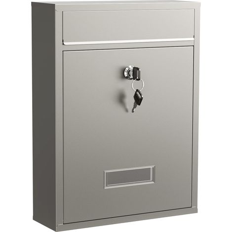 Wiltec Cassetta postale singola V10 in acciaio inox con vetrino portanome (1/5)