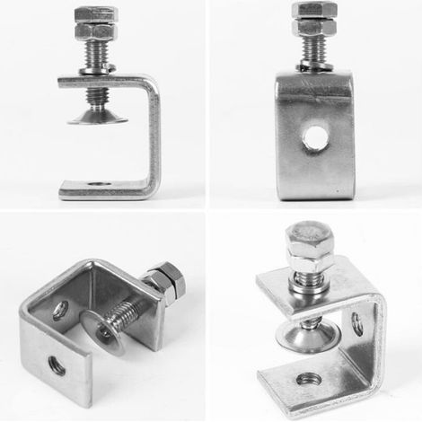 Pince Robuste Acier Inoxydable,4PCS Serre-Joints C,0-25mm Pince C Robuste,Pince Fixation Travail Bois,Tiger Clamp avec Large Mâc (1/5)