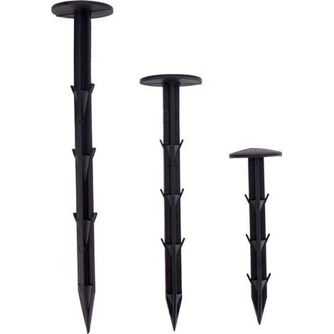 Piquet de Fixation Plastique,Piquet Sol en Plastique,Piquet de Fixation pour bache,ancrage de Sol pour Jardin,Clous pour Jardin (20cm-100pcs) (1/4)