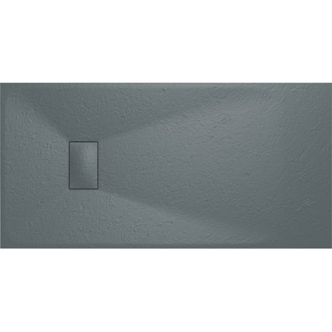 Aquariss SMC Slate Effect Shower Enclosure Tray Base 70cm Wide and Length 140cm Anthracite