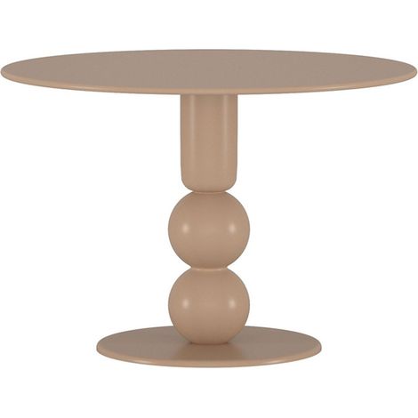 Table à Manger Ronde "Boule" 110cm Marron (1/2)