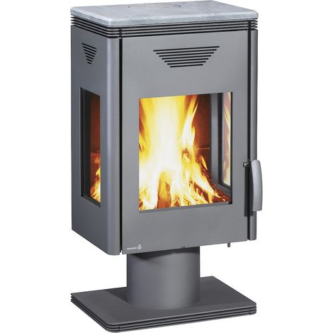 Kaminofen Typ10188-Trion gussgr.Natursteinabdeckpl. 8kW