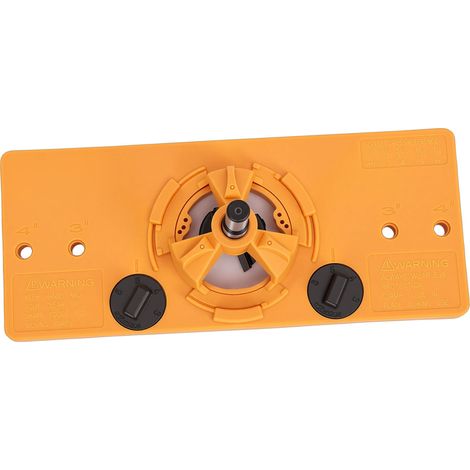 Gabarit de perçage charnières guide trou 35 mm menuiserie portes meuble cuisine jaune outil bois (1/5)