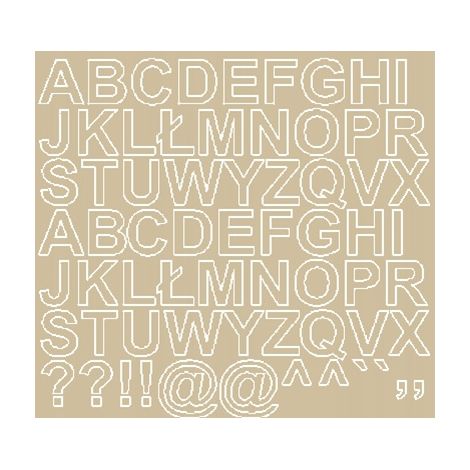 Lettere adesive autoadesive 2,5 cm beige opache