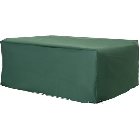 Housse de coussin Outsunny Housse de Protection Étanche Housse Salon de Jardin 600D Oxford Tissu Bâche Salon de Jardin Extérieur Imperméable rectangulaire 210L x 140l x 80H cm Vert (1/5)