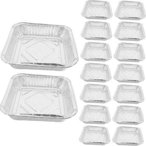 Einweg-Backformen aus Aluminium, hitzebeständig, quadratisch, zum Backen und Aufbewahren (1/5)