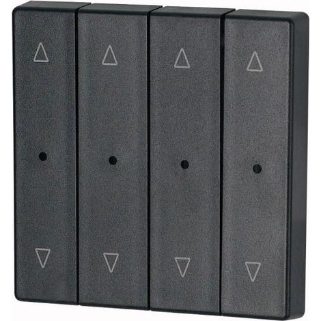 Bouton à bascule quadruple +raccord de manomètre anthracite jalo EATON CWIZ-04/24-LED