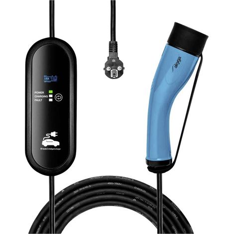 Caricabatterie per auto elettriche Akyga Type2 LCD monofase 16A 3.8kW 5m (1/2)
