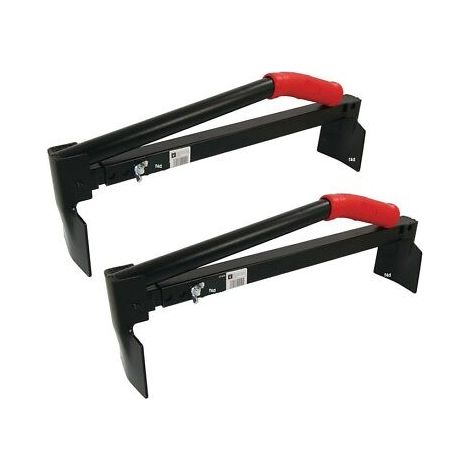 2x Pro Adjustable Brick Tongs Lifter Lifting Carrying Carrier 6-10 Bricks CT