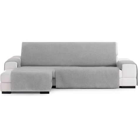 Housse de canapé Chaiselong Normale Gauche Universelle et Polyvalente - Housse de canapé Chaiselongue Grise protectrice Facile à Placer pour Dossier, siège et accoudoirs (1/5)