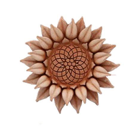 DECORAZIONE FIORE PETALI GIRASOLE CM.15 IN TERRACOTTA