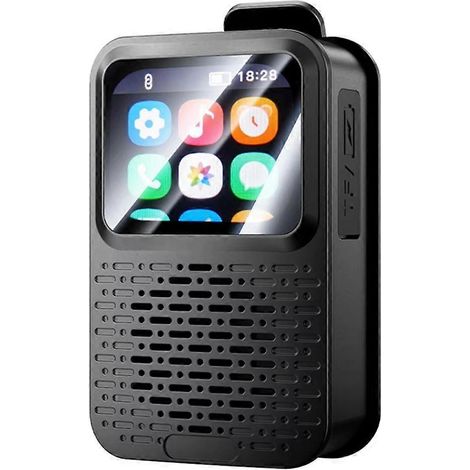 Wearable Enceinte Connectée IPX5 Résistant à l Eau Écran Powerful Basse Subwoofer Touch Écran Réveil sans Fil Lecteur B (1/5)