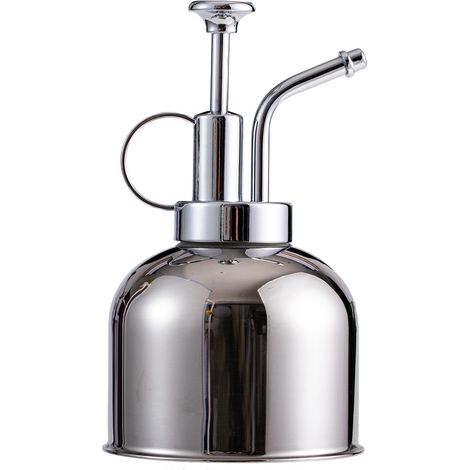 Arrosoir en acier inoxydable pour plantes d'intérieur, idéal pour les bonsaïs, le jardin et la maison. 300 ml (argenté) (1/5)