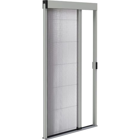 Zanzariera plissettata automatica L1200 x H 2400 mm - Grigio 7038