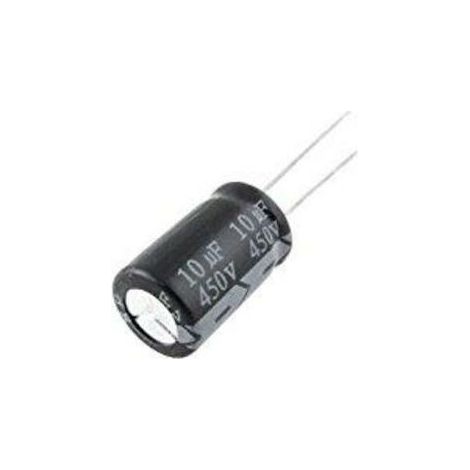 Condensateur électrolytique 10uf 450v 105ºc Taille 13x20mm 10mf450v/105/rd