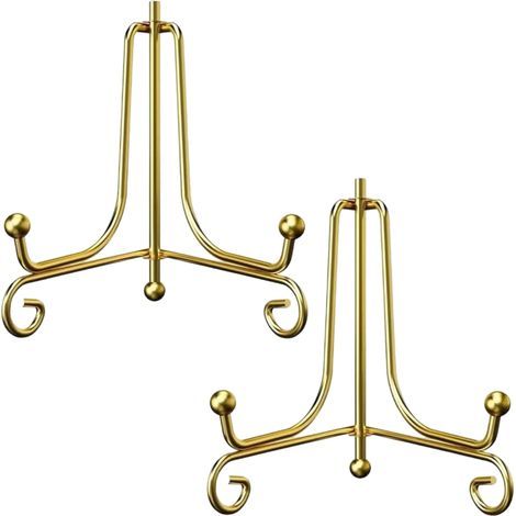 chevalets or 6 pouces, supports assiettes, livres, cadres photo, médailles - chevalets or 6 pouces, supports assiettes, livres, cadres photo, médailles (1/5)