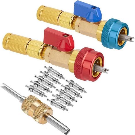 Outil d'installation et de démontage rapide du noyau de valve R134A pour valves haute/basse pression (1/4)