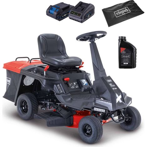 Scheppach Tondeuse thermique autoportée MR235-61 - démarrage hybride - moteur 4 temps 224 cm³ - 6CV - largeur de coupe 61 cm - bac 150L - batterie 2Ah + chargeur inclus