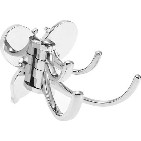 Drehbarer Kleiderhaken, klappbar, robust, mit Schwenkarm, Wandhalterung für Bad, Küche, Schlafzimmer (Silber)-15.50X7.00X2.00CM-Silver (1/3)
