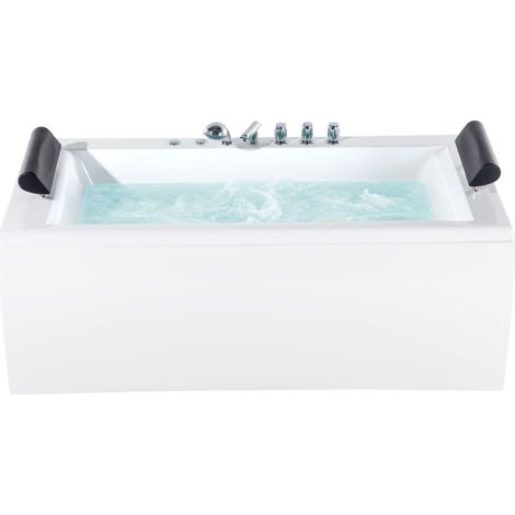 Corner Hot Tub with LED MONTEGO 1720 x 830 mm White