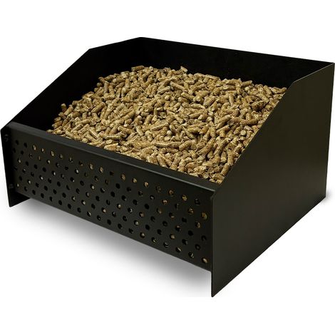 Facilitys – Panier brûleur à granulés pour cheminée acier 30 x 25 x 17 cm – Épaisseur 1,2 mm – Finition thermolaquée noire – Poids 2,8 kg