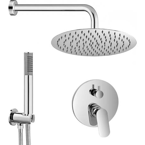 Set doccia braccio 40 cm + soffione 20 cm + miscelatore e kit doccia Kreo (1/5)