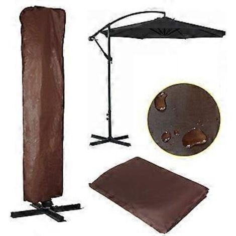 Housse imperméable pour parasol déporté en tissu Oxford 260 x 70 cm avec cordon de serrage, housse de parasol de jardin imperméable et résistante (1/5)