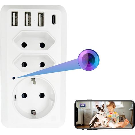 Caméra WiFi 4K Ultra HD, Emplacement pour Carte SD, Camera de Surveillance Interieur, détection de Mouvement Intelligente, Alarme sur téléphone Portable, Alarme par e-Mail (1/5)