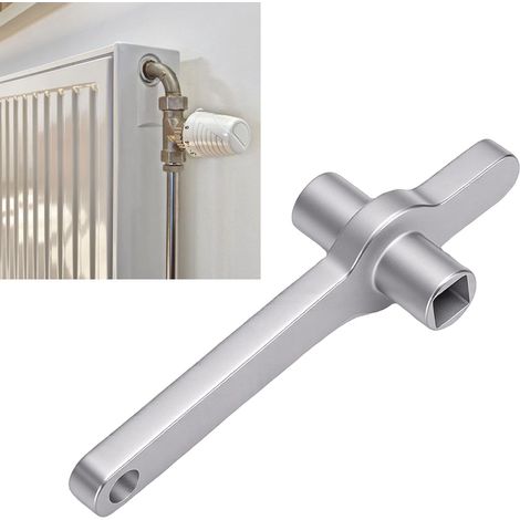 Clé de purge, poignée de purge de radiateur, clé carrée, clé de chauffage pour Vannes 5x5 Mm, Poignée D'échappement de Radiateur en Acier allié