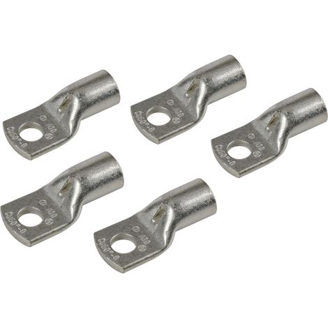 Set 5 pz capicorda da graffare in rame stagnato - sezione 50 mm² - foro 8 mm (1/3)