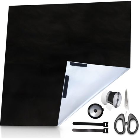 Occultation de Fenêtre sans Perçage,fenêtre de Toit 3m x 1,45 m,Occultation de fenêtre Noire avec Auto-agrippante et Serre-câbles, revêtement 100% Opaque,Film occultant Portable pour fenêtre de Toit (1/5)
