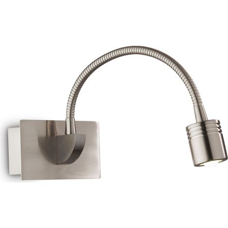 Applique Moderna Dynamo Metallo Nickel Flessibile Led 3W 4000K