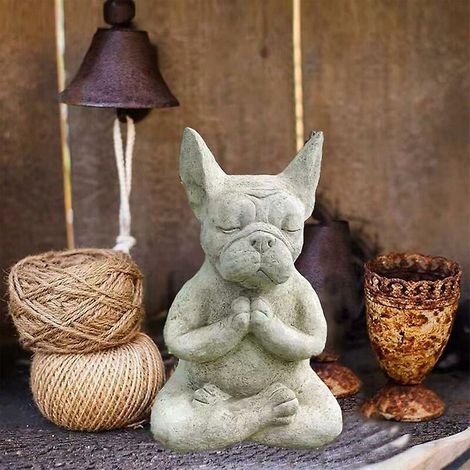 statue Bouledogue Franais,ornement Bouledogue 15x10x8cm, Statue Chien,dcorations De Jardin Statue,cadeau Commmoratif Du Chien,statue Exterieur,pou (1/5)