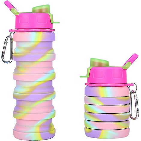Gourde enfant arc-en-ciel 500 ml, gourde pour filles, gourde anti-fuite pour enfants (1/4)