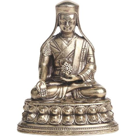 Statues de Bouddha en laiton tibétain représentant les cinq ancêtres du Bouddha Sakya - Ornements, Basi Barozhe Gyaltsen, Statues de culte, Bronze ancien de Wenwan (1/5)