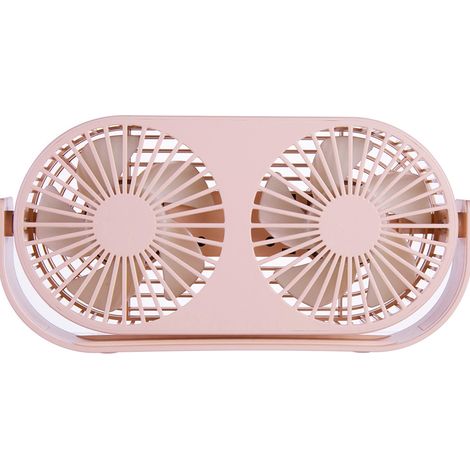 1 Ventilateur de bureau, 3 vitesses, tête rotative 360°, alimentation USB, silencieux, pour maison, bureau, chambre (1/5)