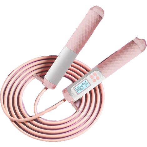 Corde à Sauter - Roulement à Billes Acier - Compteur Numérique Intégré - Pour Fitness Aérobique et Entraînement Sportif - 1 Pièce (1/5)