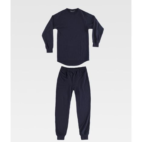 Conjunto térmico ignífugo, con camiseta de manga larga B0098 WORKTEAM XL Marino (1/2)