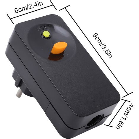 Prise GFCI 16 A disjoncteur RCCB réarmement auto 0,03 s, protection surtension, nettoyeur haute pression, spa, noir (1/5)
