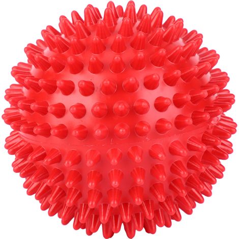 Robuster Massageroller aus Kunststoff mit Noppenkugeln, Fitness- und Entspannungswerkzeug für die Finger, rot, 9 cm (1/5)