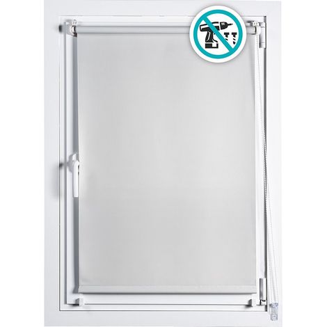 Blickdichtes elfenbeinfarbenes Clip&Fix-Rollo 120x180cm (1/5)
