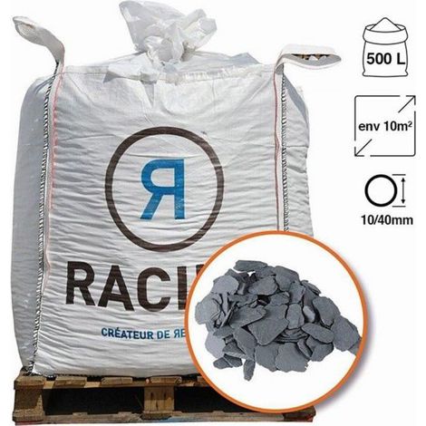 Paillage naturel ardoise grise 10-40 Big bag 500 litres pour 10m2 - PRO435-BB500 (1/4)
