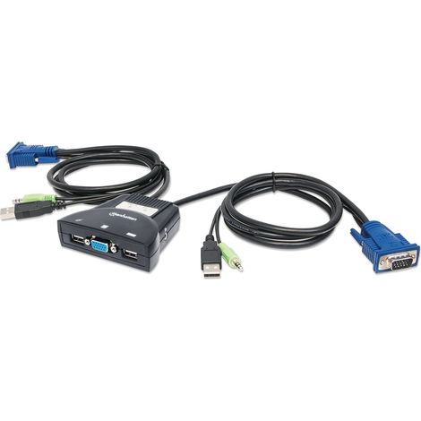 MANHATTAN Mini KVM Switch 2 porte USB con audio (1/5)