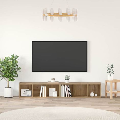 Conjunto de mueble de TV Roble artesanal Madera contrachapada vidaXL (1/5)