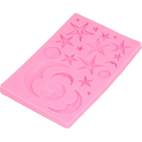 Moules en Silicone pour Gâteaux Étoiles Lune Soleil - Décoration Cupcakes, Pudding, Glaces (1/5)