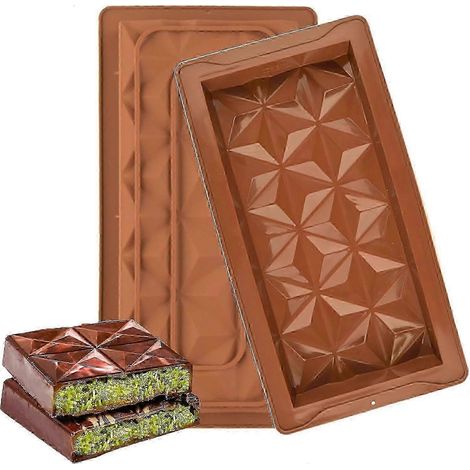 Moule à tablette de chocolat noir, moule à dessert multi-usages en silicone résistant à la chaleur (1 pièce) (1/5)