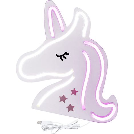 LAMPE NÉON ALIMENTÉE PAR USB LUMIÈRE BLANCHE ROSE DÉCORATION MURALE INNOVANTE ADAPTÉE À LA CHAMBRE À COUCHER AU BUREAU (1/5)