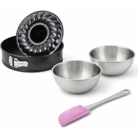 Set de 4 ustensiles de pâtisserie moule à gâteaux bol et spatule Black metallic Black mettallic Zenker Black mettallic (1/5)