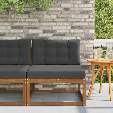 vidaXL Outdoor Middle Sofa Natural