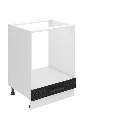 Belini Unterschrank Küche, Küchenunterschrank 60 cm Breite. SDP Küchenunterschrank ohne Arbeitsplatte. Küchenschrank ohne Tür, mit Schubladen, Königliches Ebenholz (1/5)